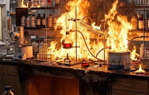 Fire in a lab