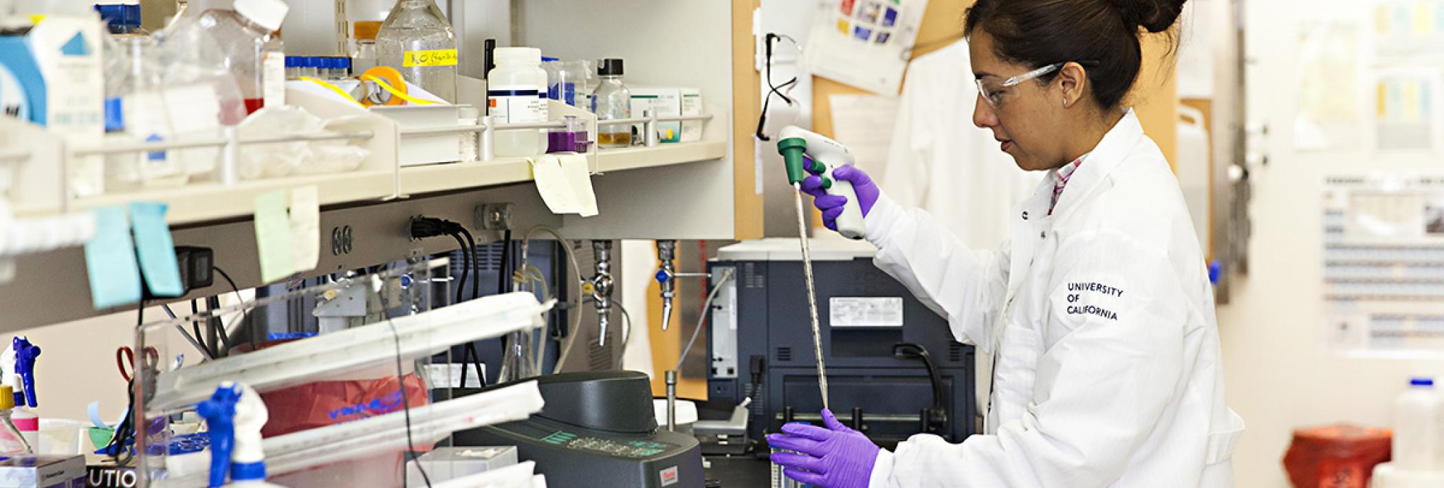 woman in lab